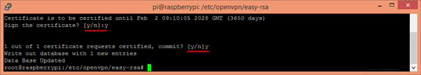 Build Clé serveur VPN