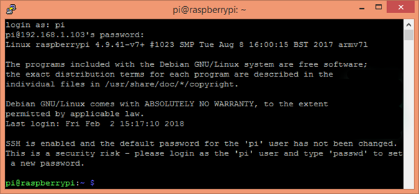 Connexion SSH Putty