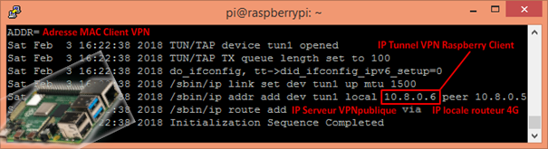 connexion au serveur OpenVPN