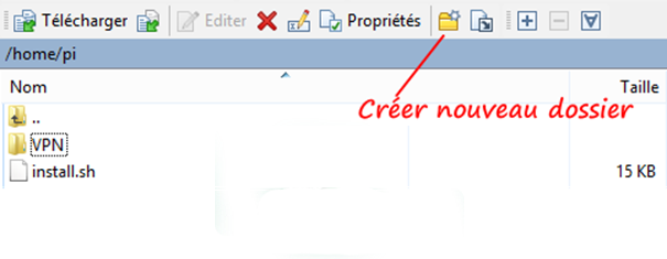 créer nouveau dossier