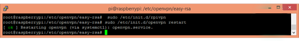exécution script redémarrage client VPN